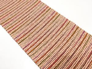 横段模様織り出し 紬 名古屋帯